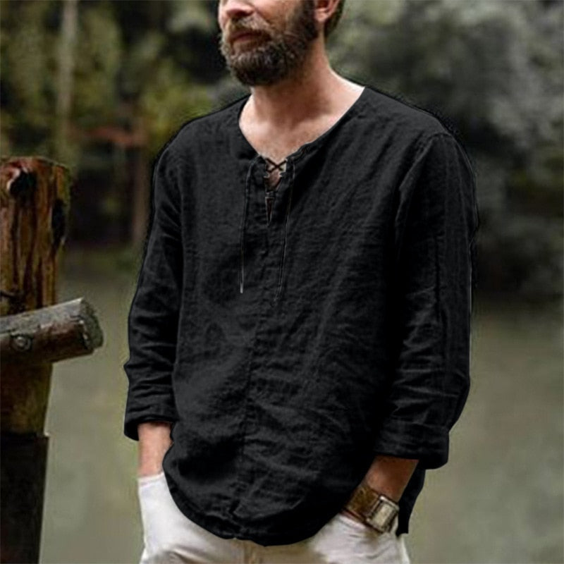 Luchtige herenblouse, stijlvol casual overhemd voor warme zomerdagen.
