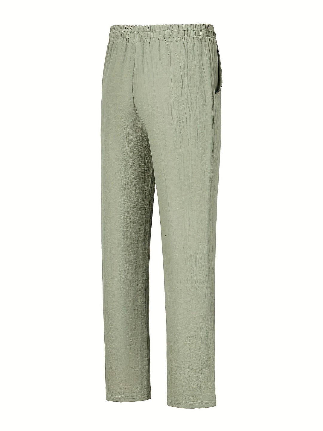 Heren chino broek met trekkoord, wijde pijpen en relaxte pasvorm; een must-have voor casual chic.