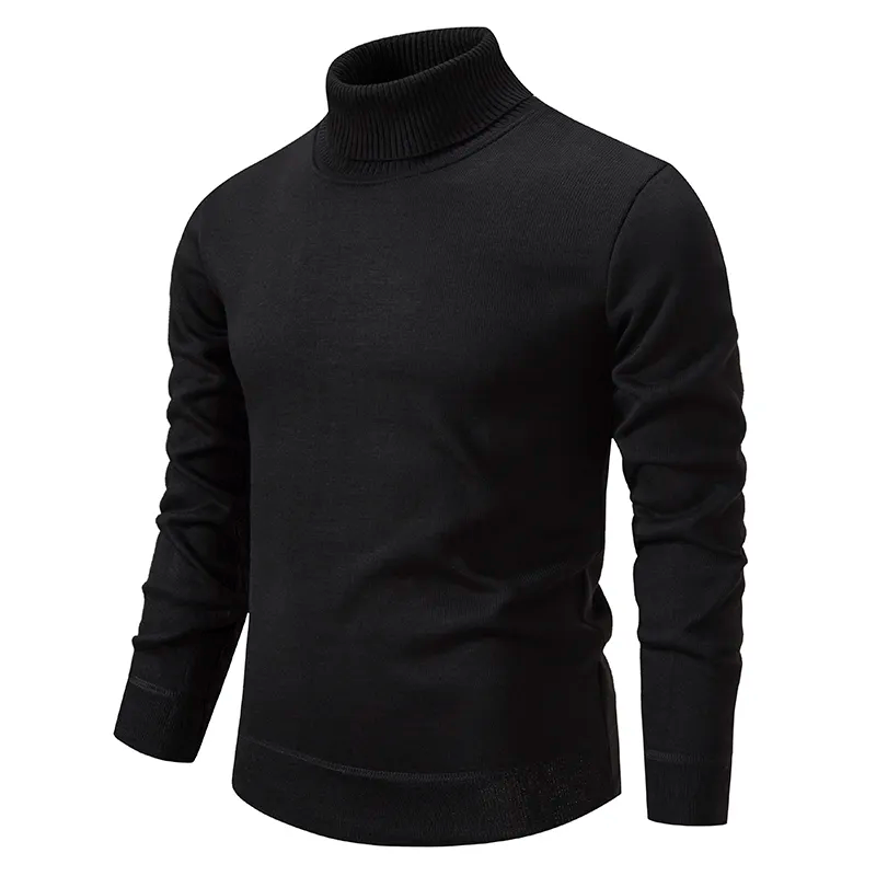 Luxe en duurzame heren coltrui van zuivere scheerwol, een stijlvolle winter essential.
