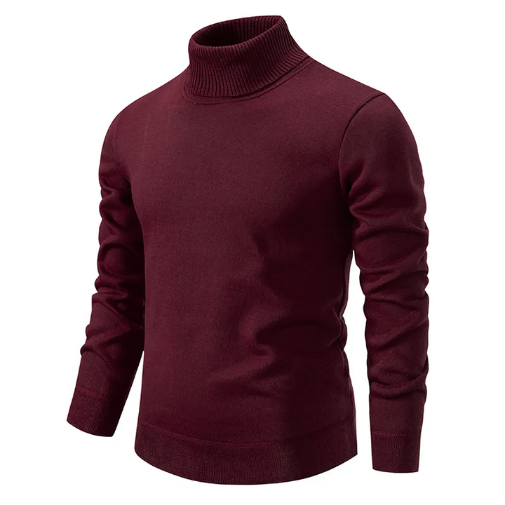 Warme heren trui met colkraag, gemaakt van premium 100% scheerwol voor ultiem comfort.