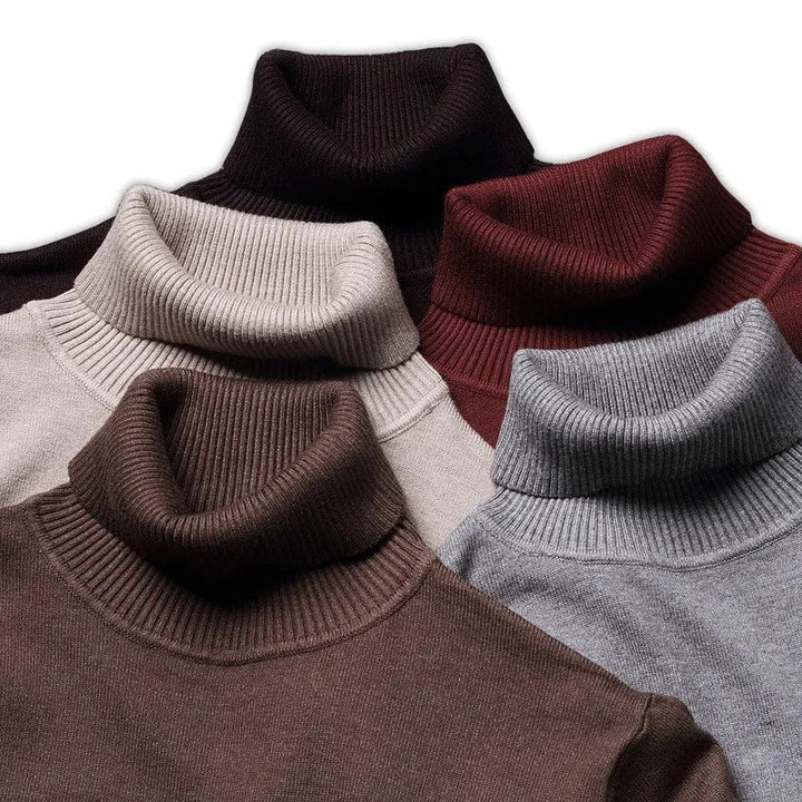 Hoogwaardige winterkleding: een warme heren scheerwollen coltrui, comfortabel en duurzaam.