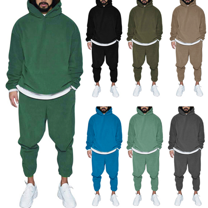 Heren jogger sportkledingset voor een ontspannen dag, comfortabel en casual voor vrije tijd.