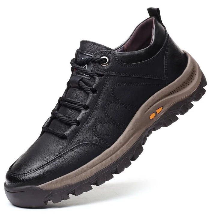 Heren orthopedische schoenen voor houdingscorrectie, rugpijnverlichting en langdurig loopcomfort.