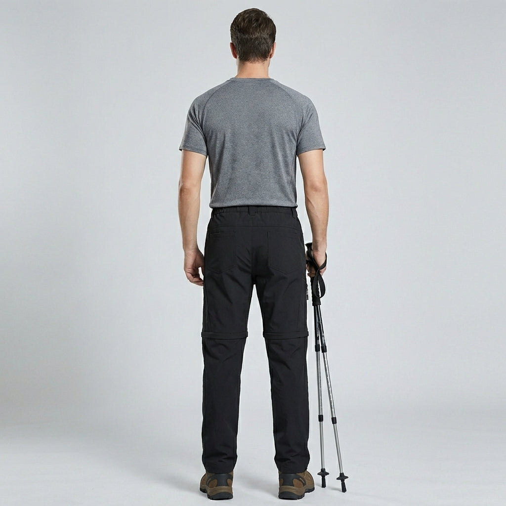 Veelzijdige heren afritsbroek, om te zetten in korte broek. Perfect voor outdoor, wandelen en reizen.