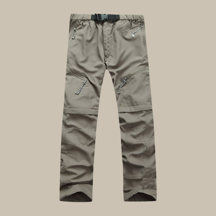 Lichte en comfortabele heren zomerbroek, afritsbaar, ideaal voor avontuurlijke reizen en wandelen.