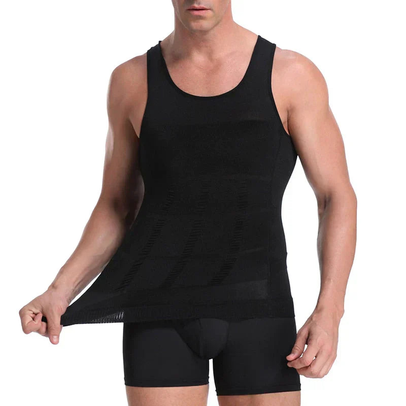 Heren compressie onderhemd Massimo, slankmakend en onzichtbaar onder kleding voor een strakker silhouet.