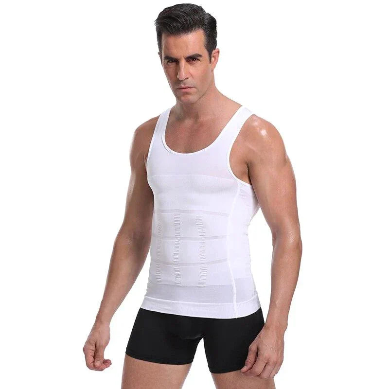 Hoogwaardig heren compressie shirt; slankmakend, corrigerend en onzichtbaar onder kleding.