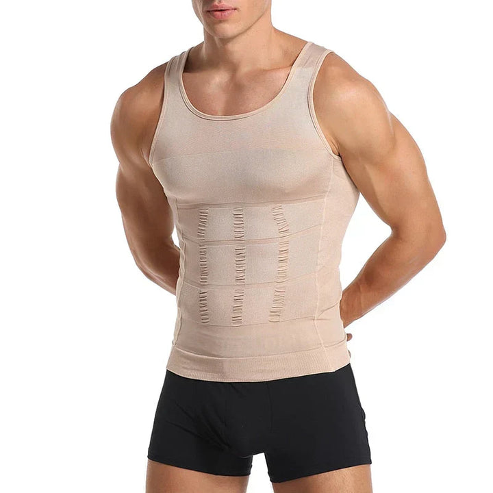 Onzichtbaar heren onderhemd met compressie; perfect voor dagelijks gebruik onder kleding.