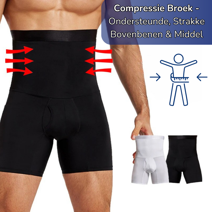 Deze heren compressiebroek biedt gerichte ondersteuning voor hamstrings en draagt bij aan rugcomfort.