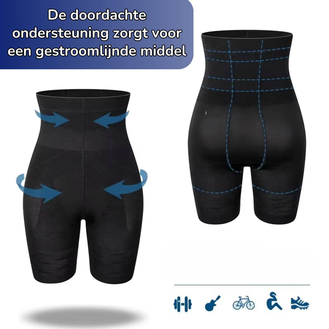 Slanke heren compressiebroek, bevordert postuurverbetering en een actieve, rechte houding.