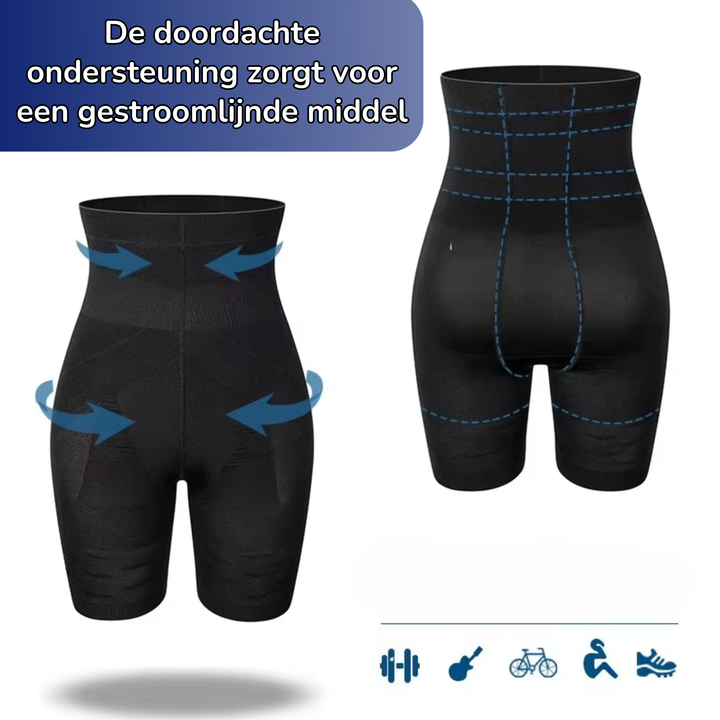 Slanke heren compressiebroek, bevordert postuurverbetering en een actieve, rechte houding.