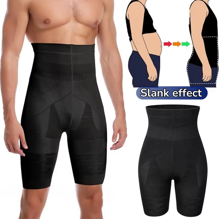 Actieve man draagt heren compressiebroek tijdens hardlopen, toont flexibiliteit en ondersteuning.