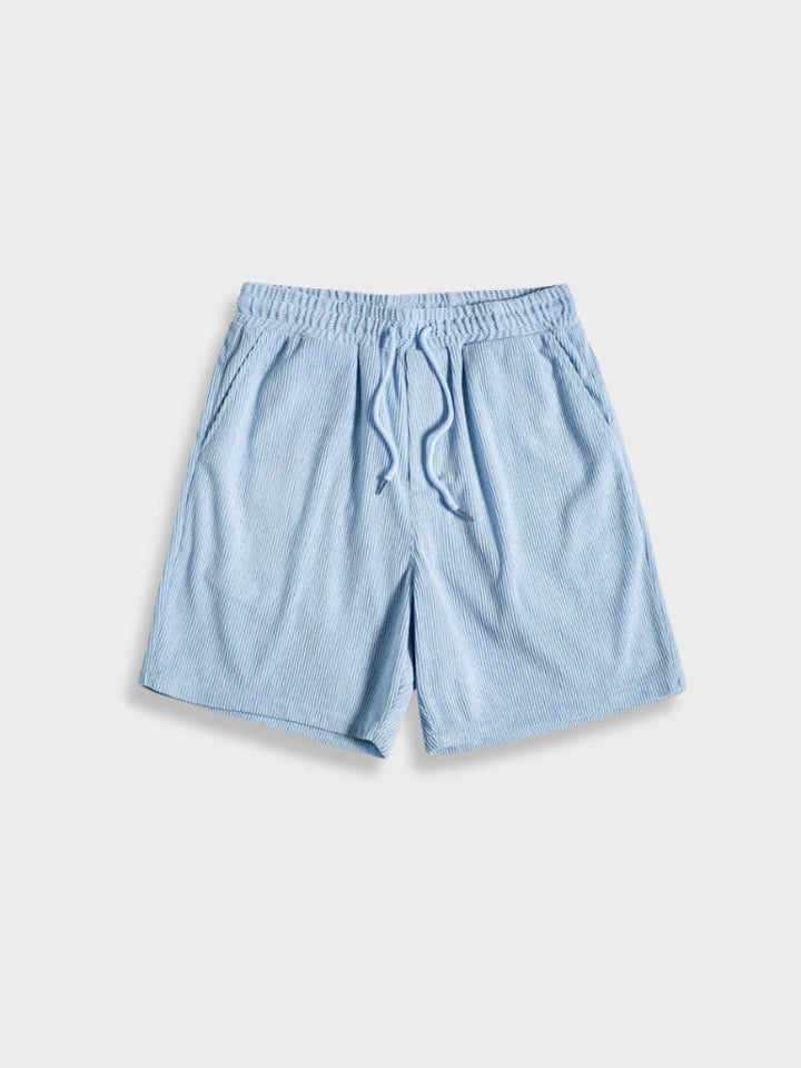 Comfortabele heren corduroy zomerset Sven met knoopsluiting, korte mouwen en broek voor de zomer.