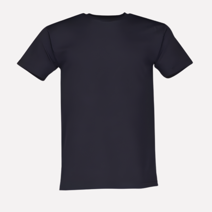 Modern heren t-shirt met ronde hals, korte mouw en comfortabele pasvorm voor de hedendaagse man.