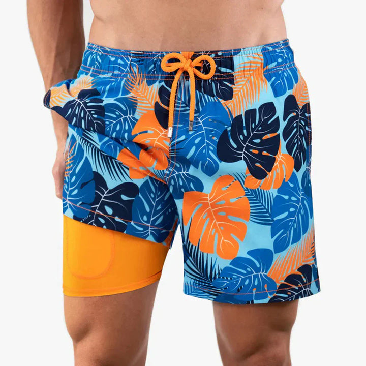 Actieve man in Dario sneldrogende zwemkleding. Stijlvol en comfortabel voor sport, strand en zomer.