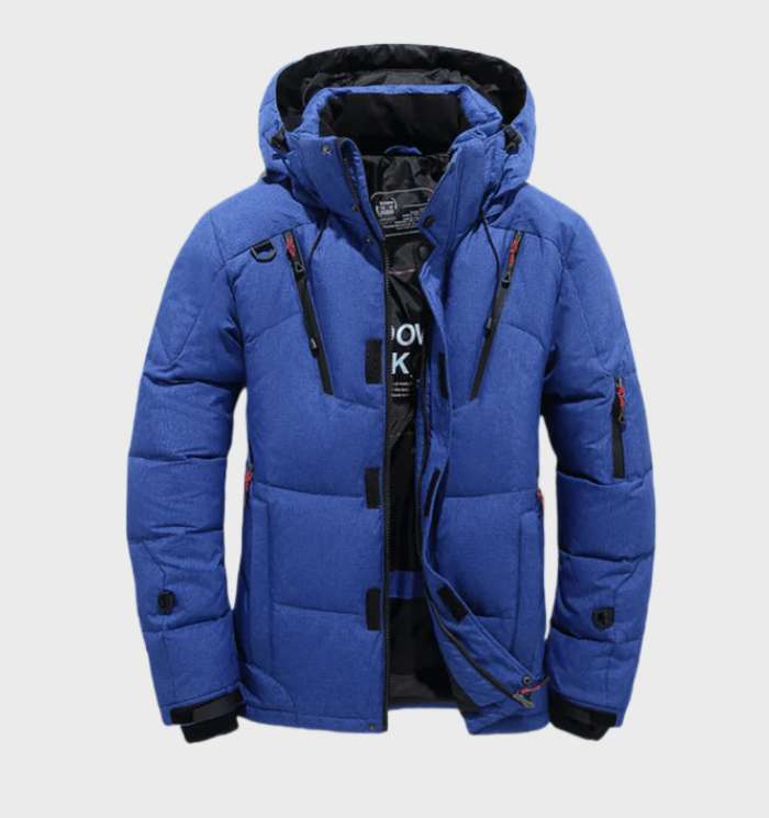 Casual heren winterjas, dik gevoerde parka met fleece. Comfortabel en warm, ideaal voor koude dagen.