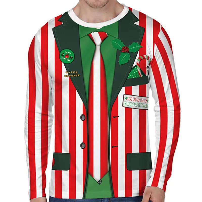 Comfortabele foute kersttrui voor heren, de ideale feestoutfit voor een gezellig kerstfeest.