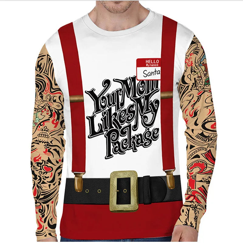 Foute kersttrui voor heren met print van rendieren; ultieme kerstfeest kleding.