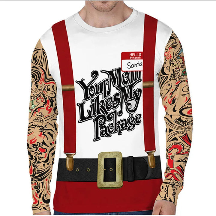 Foute kersttrui voor heren met print van rendieren; ultieme kerstfeest kleding.