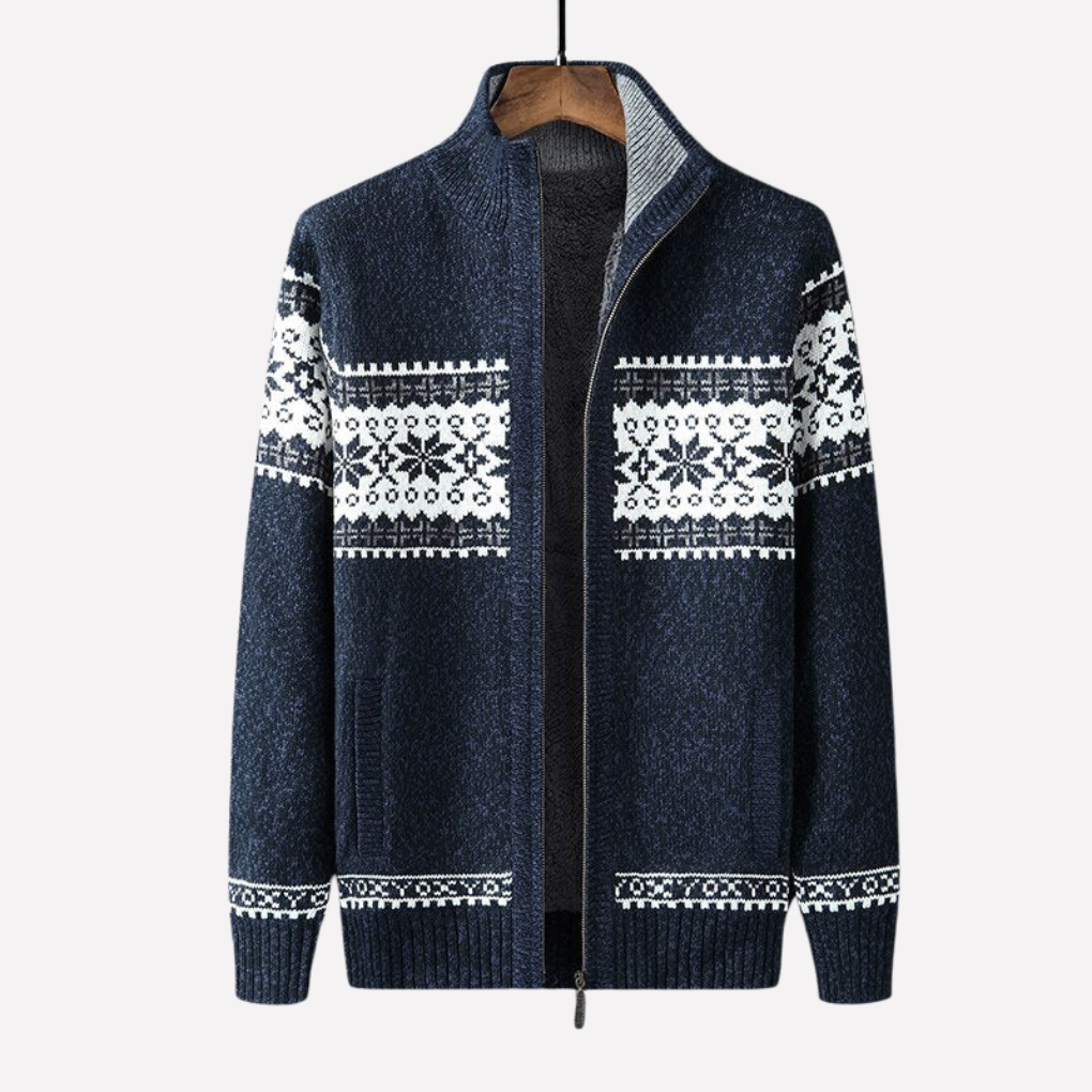 Warm gehaakt heren winter vest. Zacht en comfortabel, perfect voor een casual lagen look.