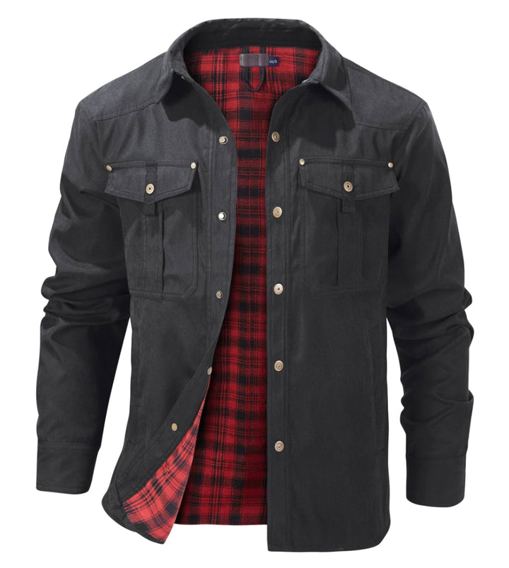 Heren geruit jack met borstzakken, ideaal voor een warme en stijlvolle winterlook. Perfect voor comfort.