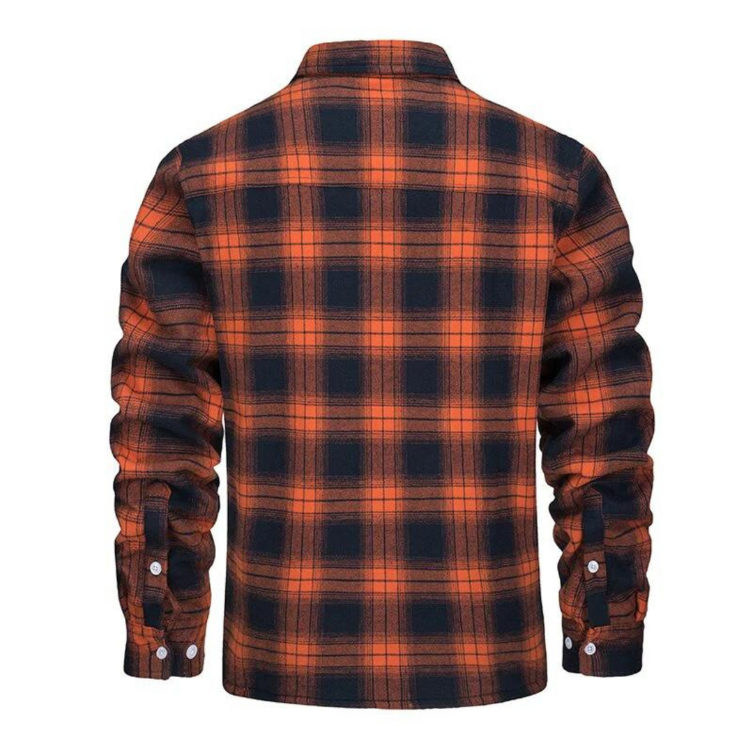 Heren geruite jas Arvid met fleecevoering, ideaal als warme winter- of tussenjas voor heren.