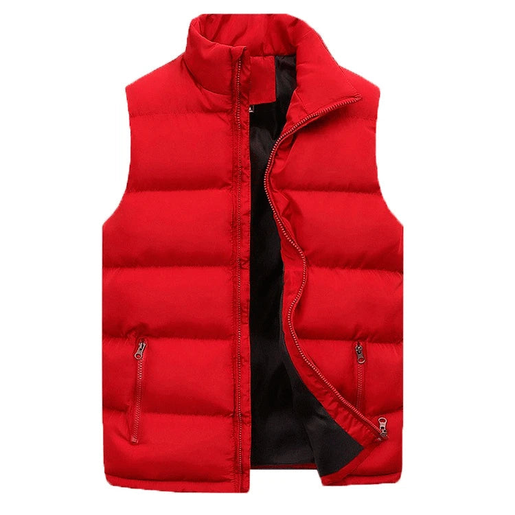 Warm heren gewatteerd vest met functionele ritssluiting, veelzijdig voor dagelijkse mode en outdoor activiteiten.