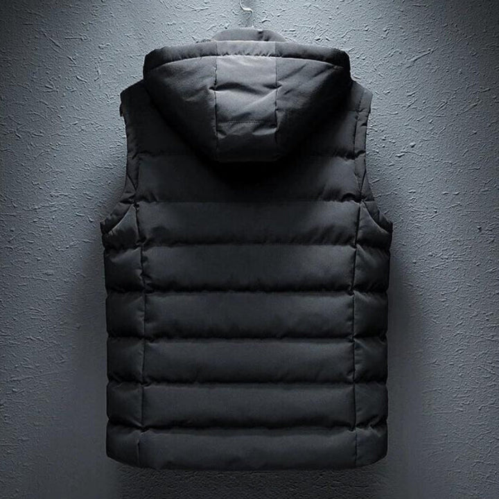 Stijlvolle heren gewatteerde jas met capuchon. Ideaal als lichtgewicht winterjas voor outdoor en dagelijks gebruik.