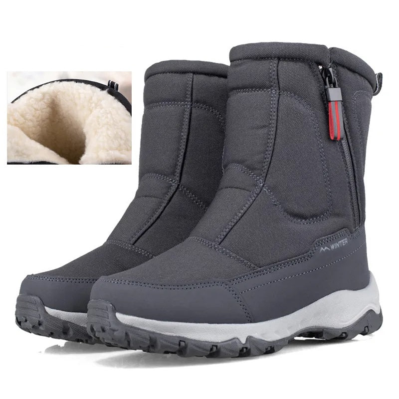 Heren halfhoge snowboots, waterdicht & warm voor de winter. Comfortabele winterlaarzen voor outdoor.