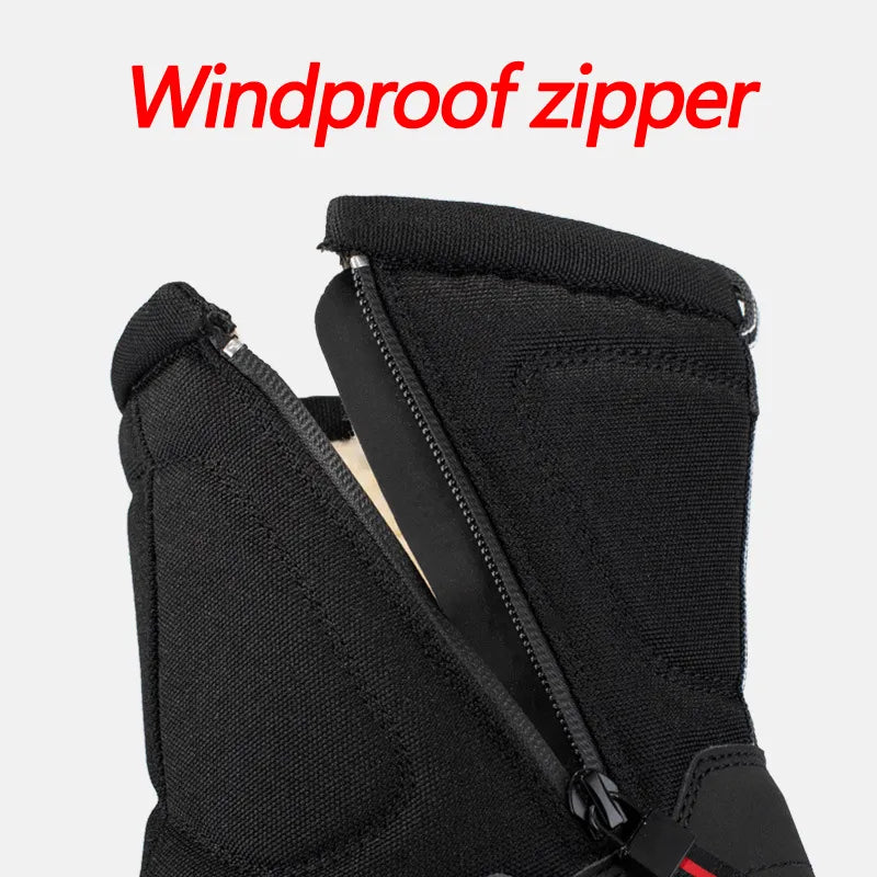 Zijzicht van warme, comfortabele heren snowboots, halfhoog model voor goede enkelondersteuning.