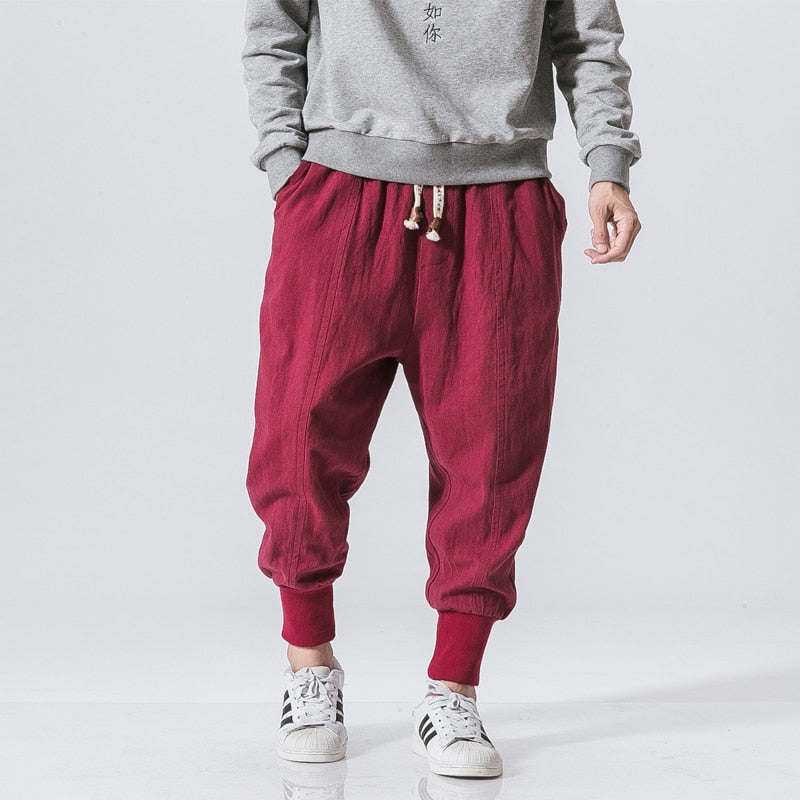 Comfortabele heren harem broek, perfect voor ontspanning of actieve streetwear.