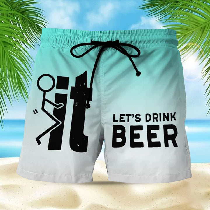 Stijlvolle heren Hawaii zwembroek Fabio, perfect voor zwemmen, strand of vakantie. Met comfortabele elastische band.
