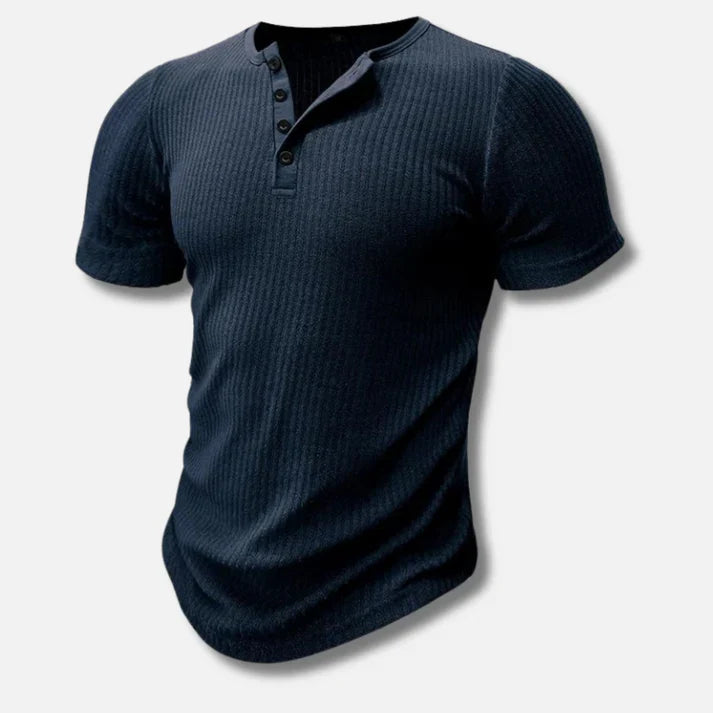 Heren Henley T-shirt met knoopsluiting, ideaal voor een comfortabele en stijlvolle casual look.
