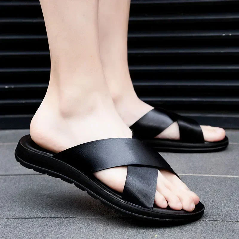 Comfortabele herensandalen Lorenzo. Ideaal voor strand, vakantie en ontspannen vrijetijd in de zomer.