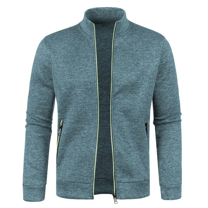 Modern heren jack; dit ritsjack met opstaande kraag biedt comfort en stijl voor elke gelegenheid.