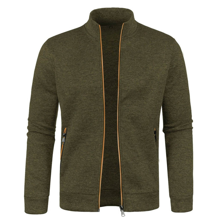 Veelzijdig heren jack; met opstaande kraag en rits, ideaal als bovenkleding voor lente/herfst.