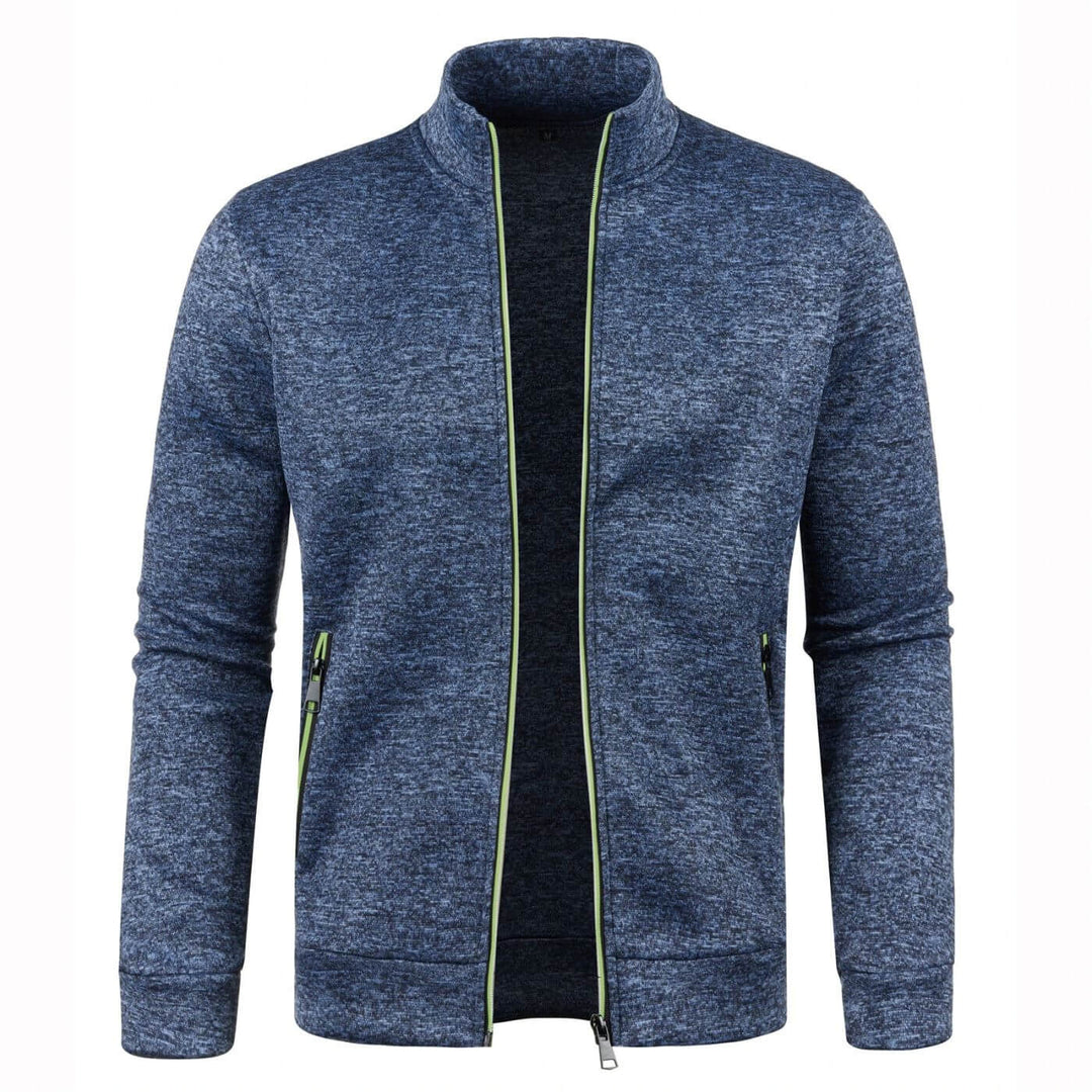 Casual heren jack; dit stijlvolle ritsjack met opstaande kraag is perfect voor lente en herfst.