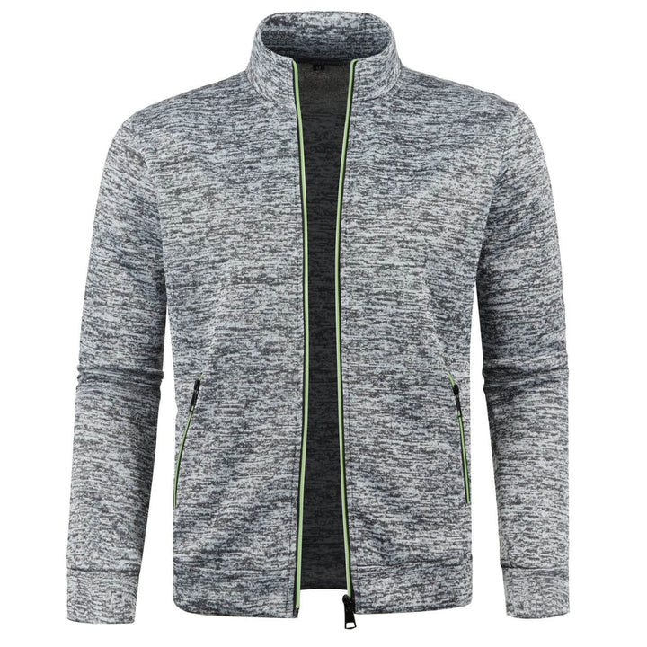 Bordeauxrood jack voor heren; een stijlvol ritsjack met opstaande kraag voor trendy outfits.