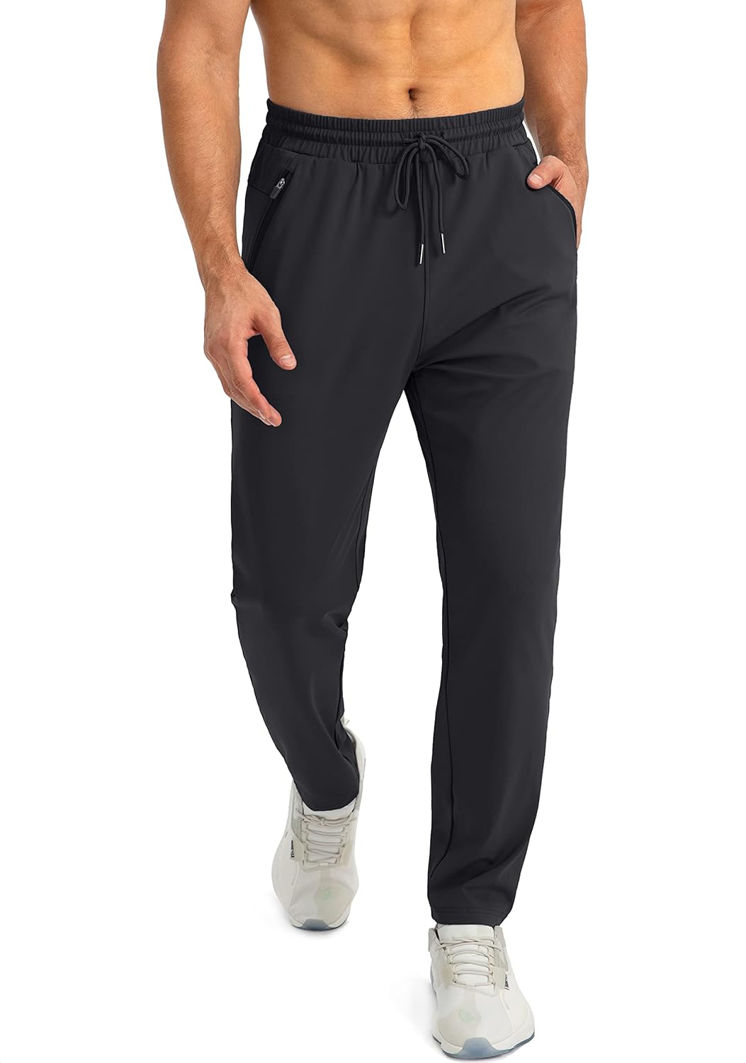 Casual heren joggingbroek Noah, comfortabele katoenmix en trendy tapered fit.