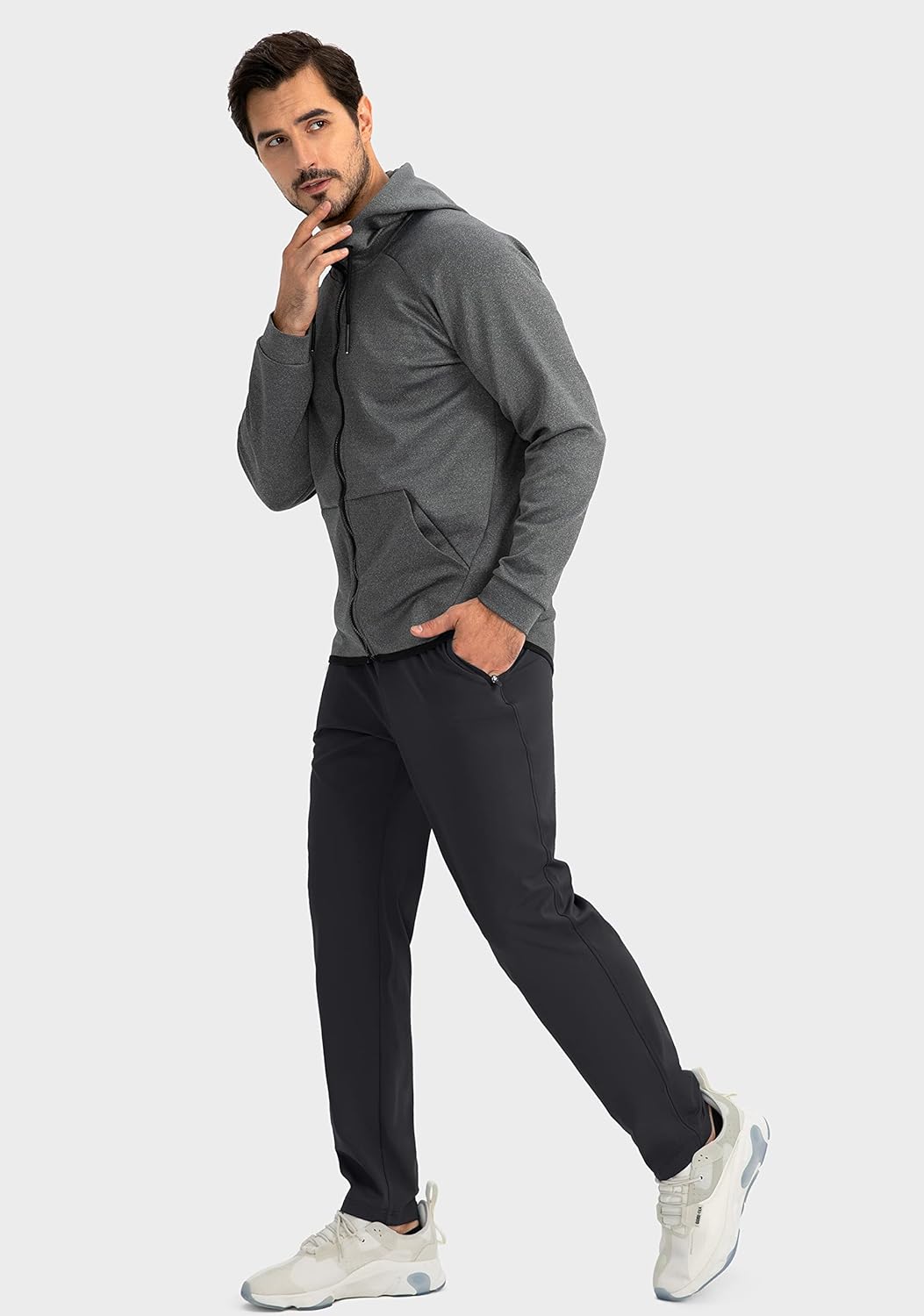 Zachte katoenmix heren joggingbroek Noah, voor maximaal comfort, tapered fit.