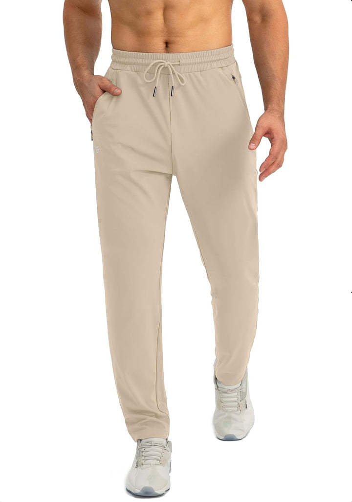 Comfortabele herenbroek Noah, met elastische tailleband en trendy tapered fit.
