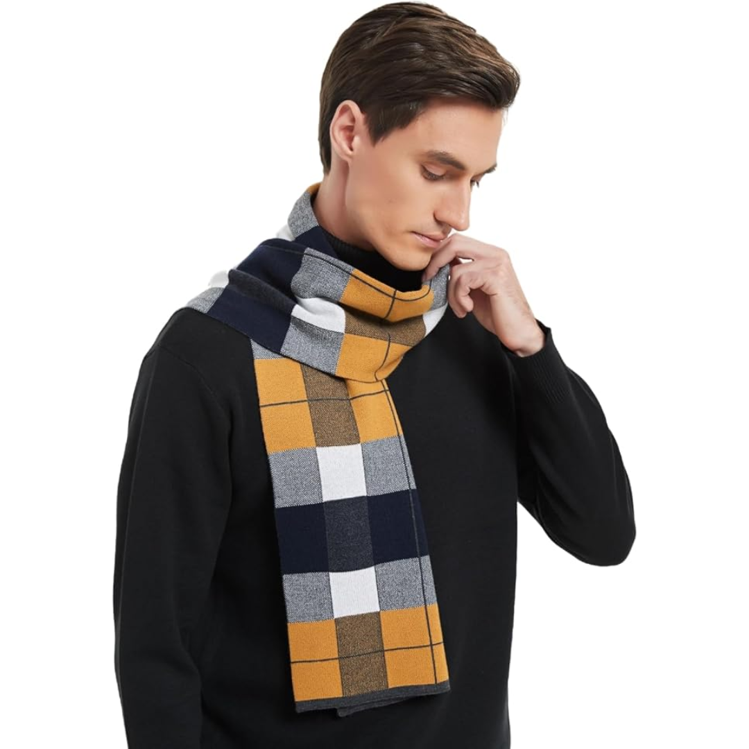Heren kasjmier winter sjaal Ryan. Ultiem warm en stijlvol accessoire voor koude dagen.