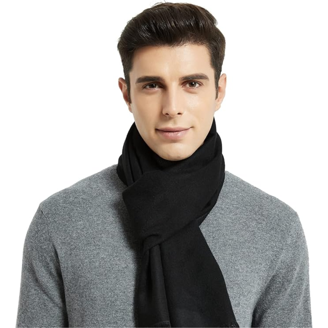 Comfortabele kasjmier sjaal, ideaal voor heren die warmte en stijl waarderen in de winter.