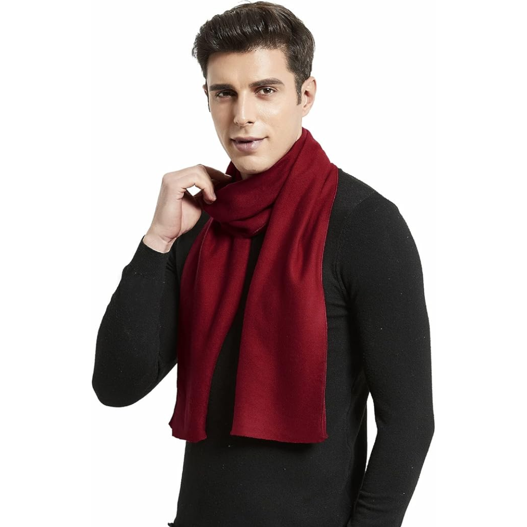Trendy heren wintersjaal van kasjmier. Voegt een vleugje luxe toe aan elke outfit.