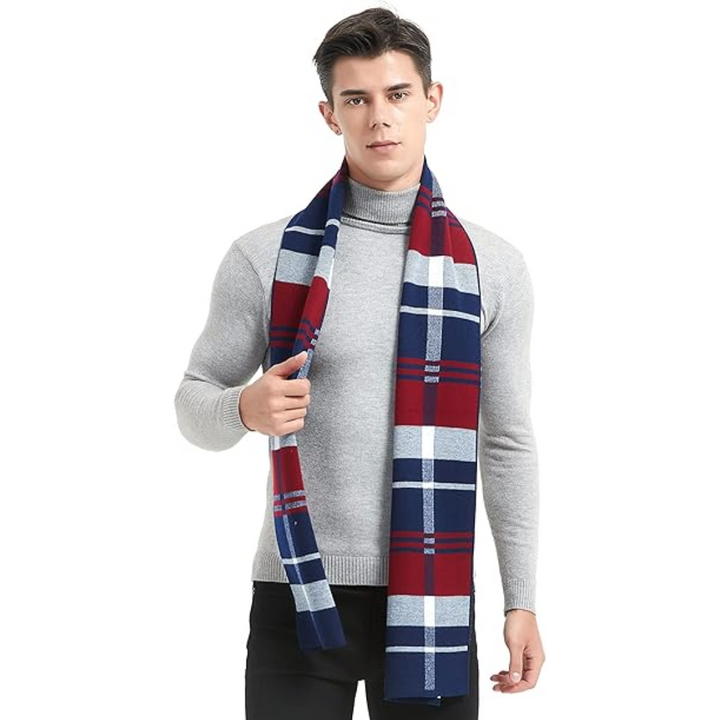 Zachte kasjmier sjaal voor heren, een warm en stijlvol geschenk voor elke gelegenheid.