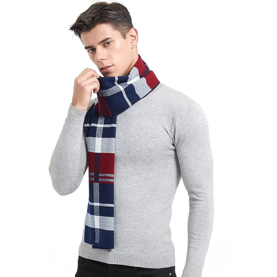 Hoge kwaliteit kasjmier sjaal voor herenmode. Biedt ultieme warmte en een luxe gevoel.