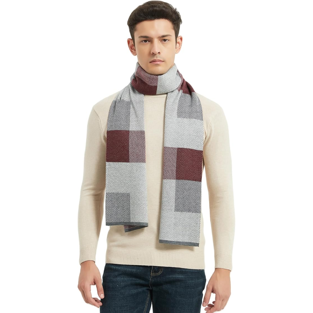 Onze Ryan heren kasjmier sjaal. Ontworpen voor maximale warmte en duurzame stijl.
