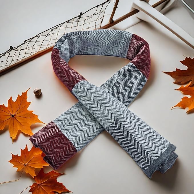 Warme en modieuze kasjmier sjaal voor heren. Verbetert elke winter outfit met gemak.