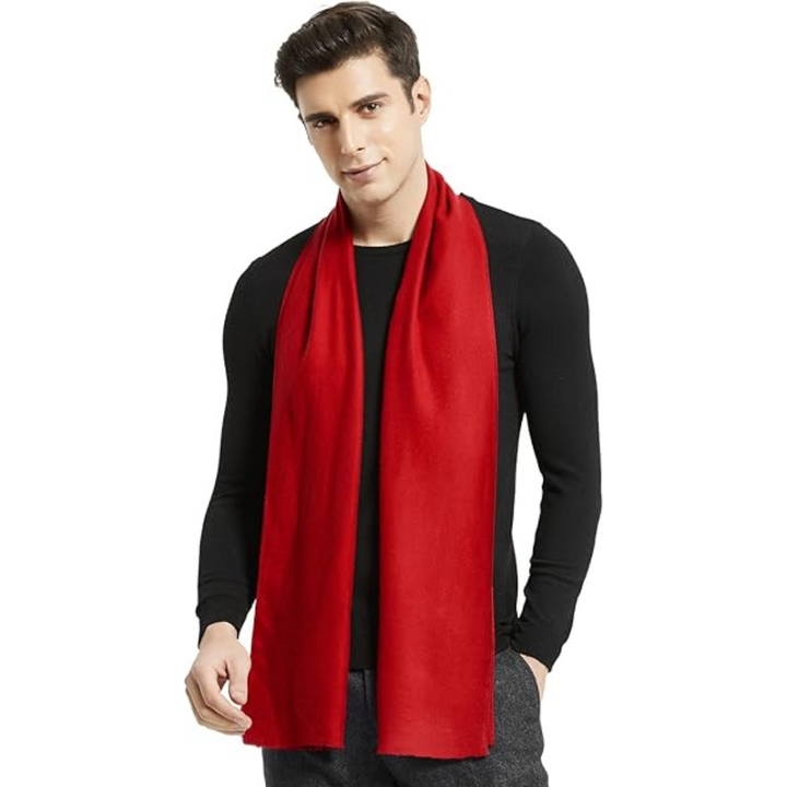 Hoogwaardige kasjmier sjaal voor mannen. Een onmisbaar, luxe accessoire in de wintergarderobe.