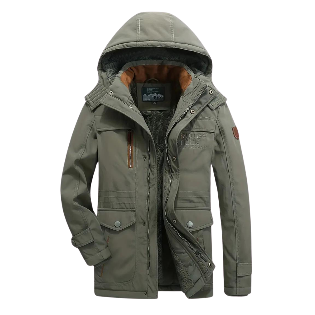 Robuust Kaspar heren outdoorjack, waterdicht en winddicht gevoerd. Perfect voor wandelen en outdoor activiteiten.